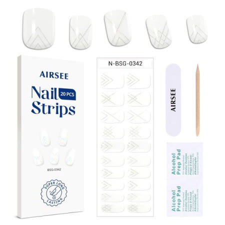[해외]에어시 반 경화 젤 네일 스트립 키트(달 라인) - 모든 UV 램프의 가볍고, 살롱 품질이며, 오래 지속되며, 쉽게 바르고 제거할 수 있는 기능 2 Blood Moon Te