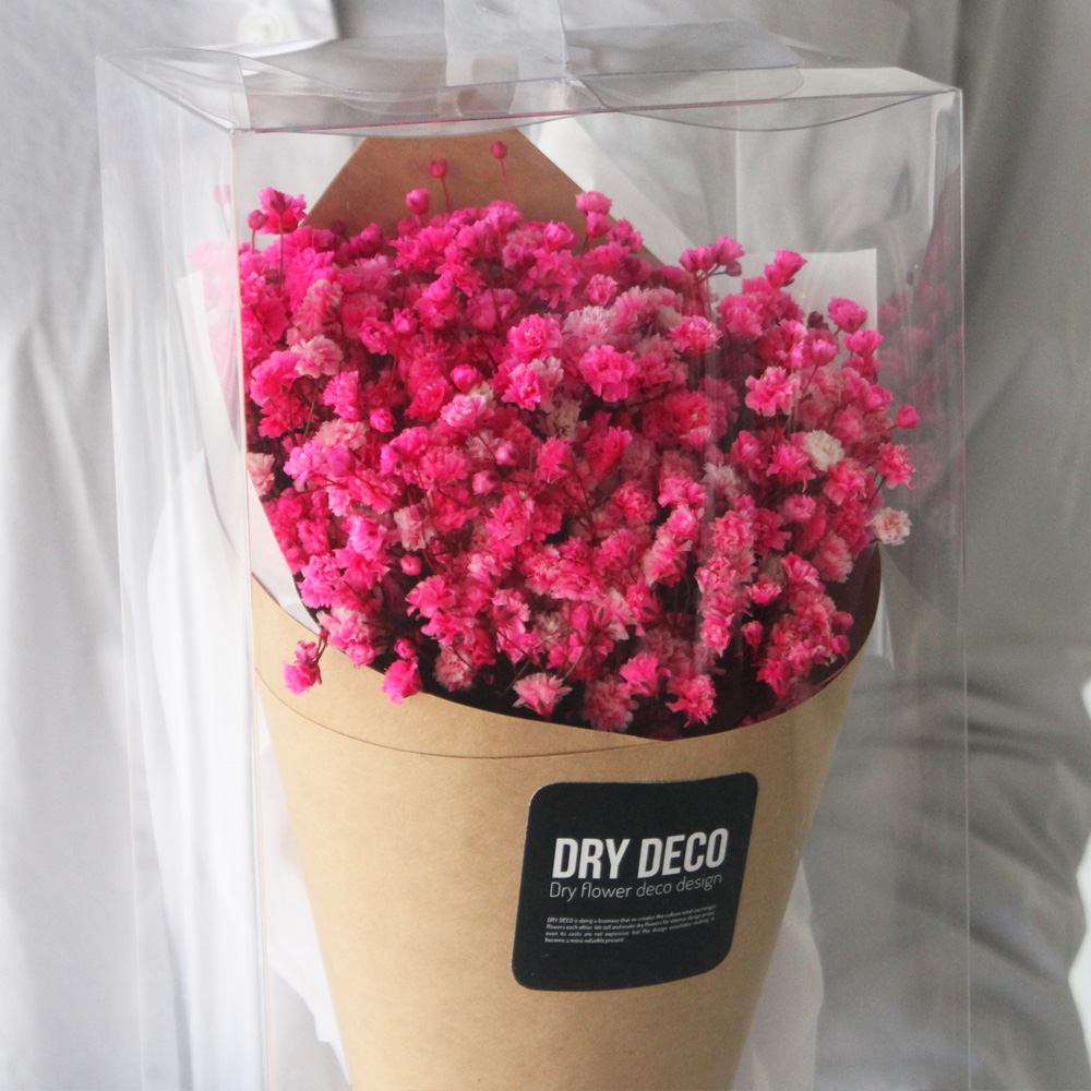 임신축하꽃 안개꽃 프리저브드플라워 꽃다발 중형 드라이플라워 선물