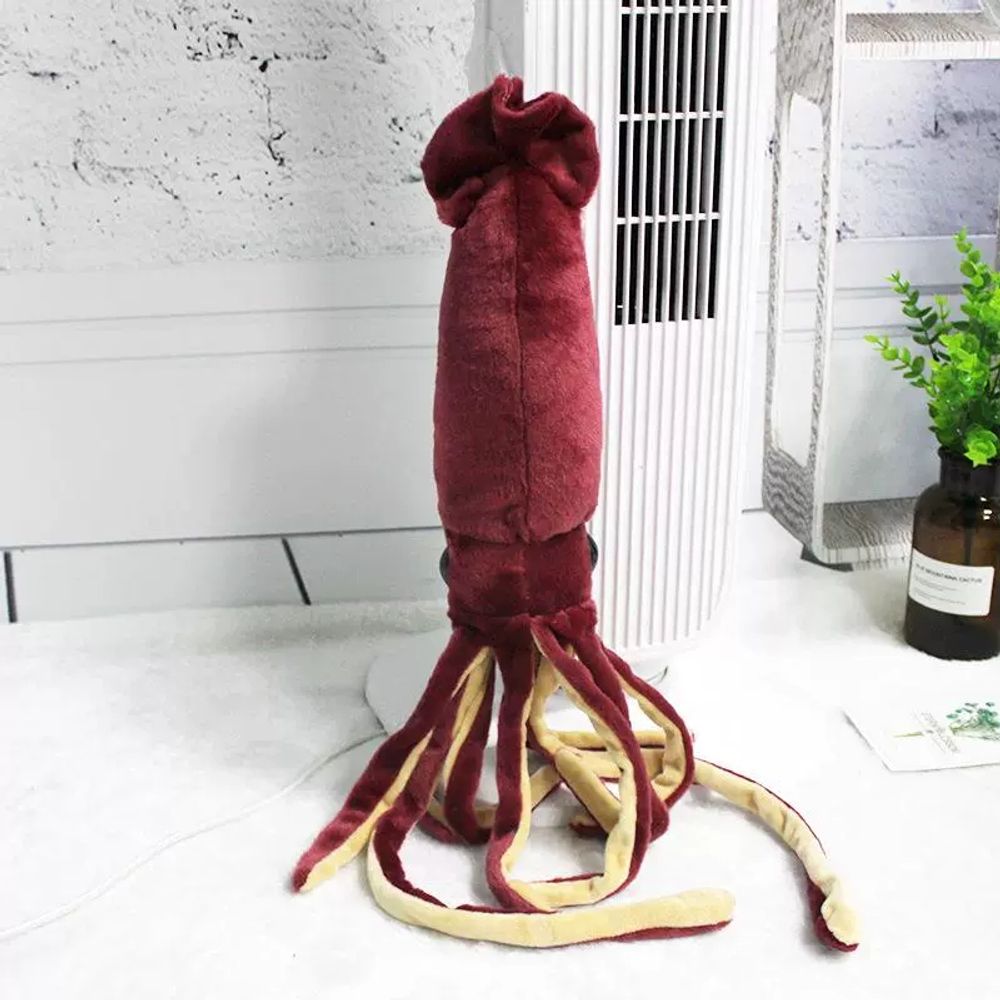 대왕 오징어 인형 동물 장난감 롱쿠션 선물 바디필로 A. 자홍색, A. 65cm 수염 포함 - 상세 이미지 5