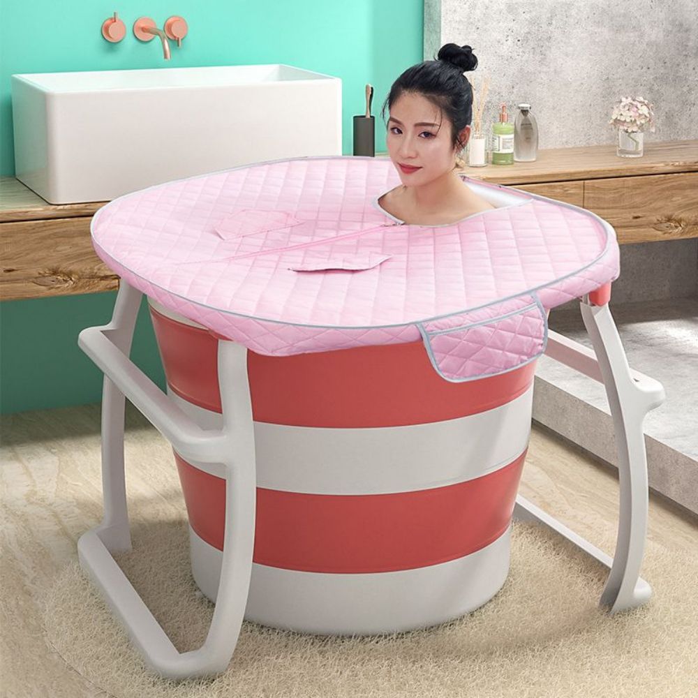 원형 이동식욕조 접이식 사우나 반신 휴대용 인욕조 깊은 간이