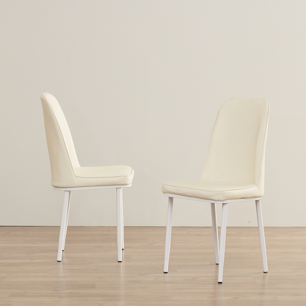 16피스 VONO 1+1 디자인 라운드 고급 의자 편한 식탁 테이블 다이닝 카페가죽의자