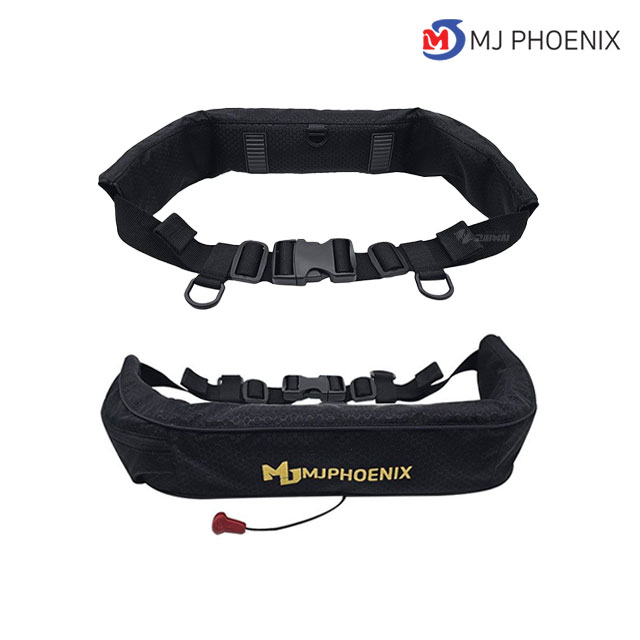 MJ피닉스 허리 벨트형 구명조끼 낚시 자동 팽창식 구명벨트 해양수산부 형식승인 - 상품 이미지