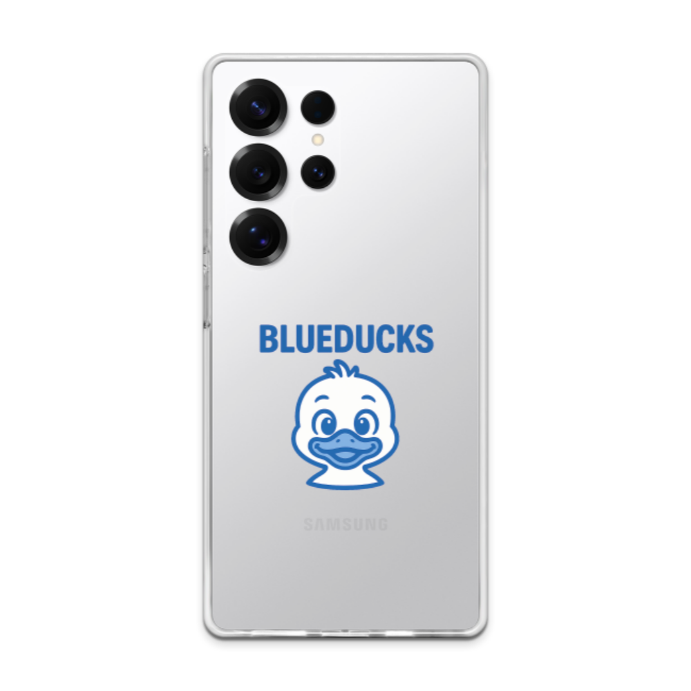 투명 젤리 케이스 / 갤럭시 S25 S24 S23 BLUEDUCKS 베이비덕 캐릭터 로고 / TPU 에어쿠션 스마트폰 보호 케이스 이미지 8