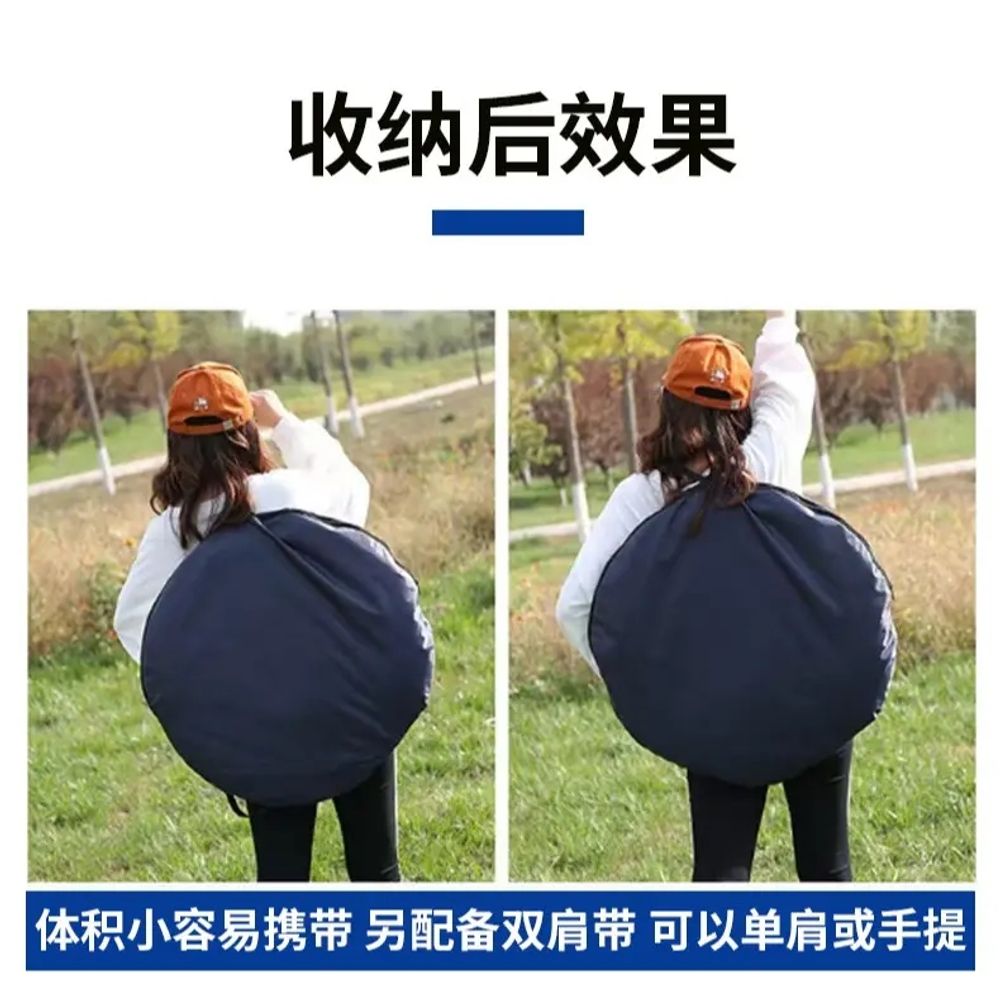 원터치 자동 샤워텐트 간이 차박 1인용 낚시텐 A. 파란색으로 칠해진 은색 2개 창문 싱글 - 상세 이미지 4