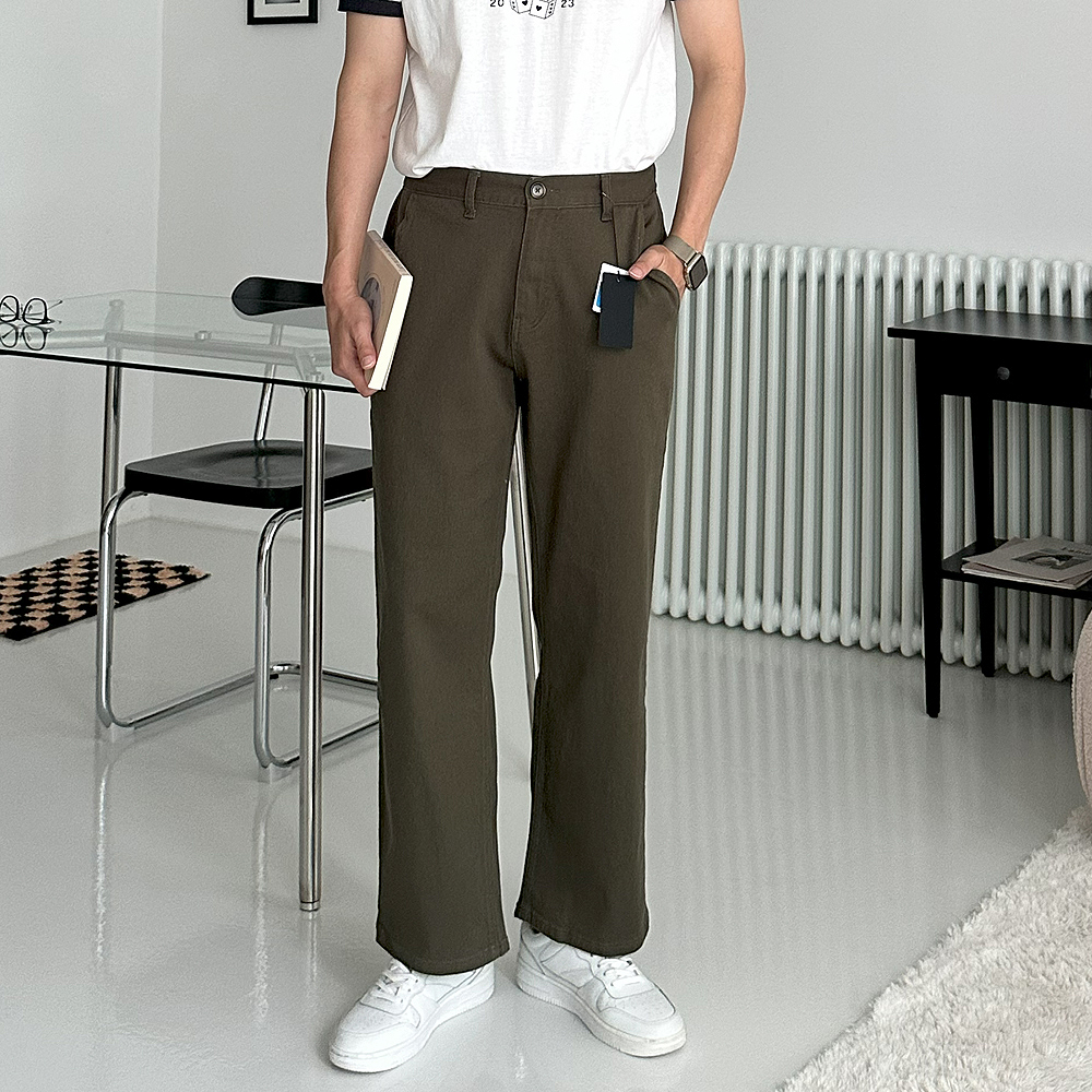 남자 면바지 빅사이즈 밴딩 팬츠 남자 바지 남성와이드팬츠