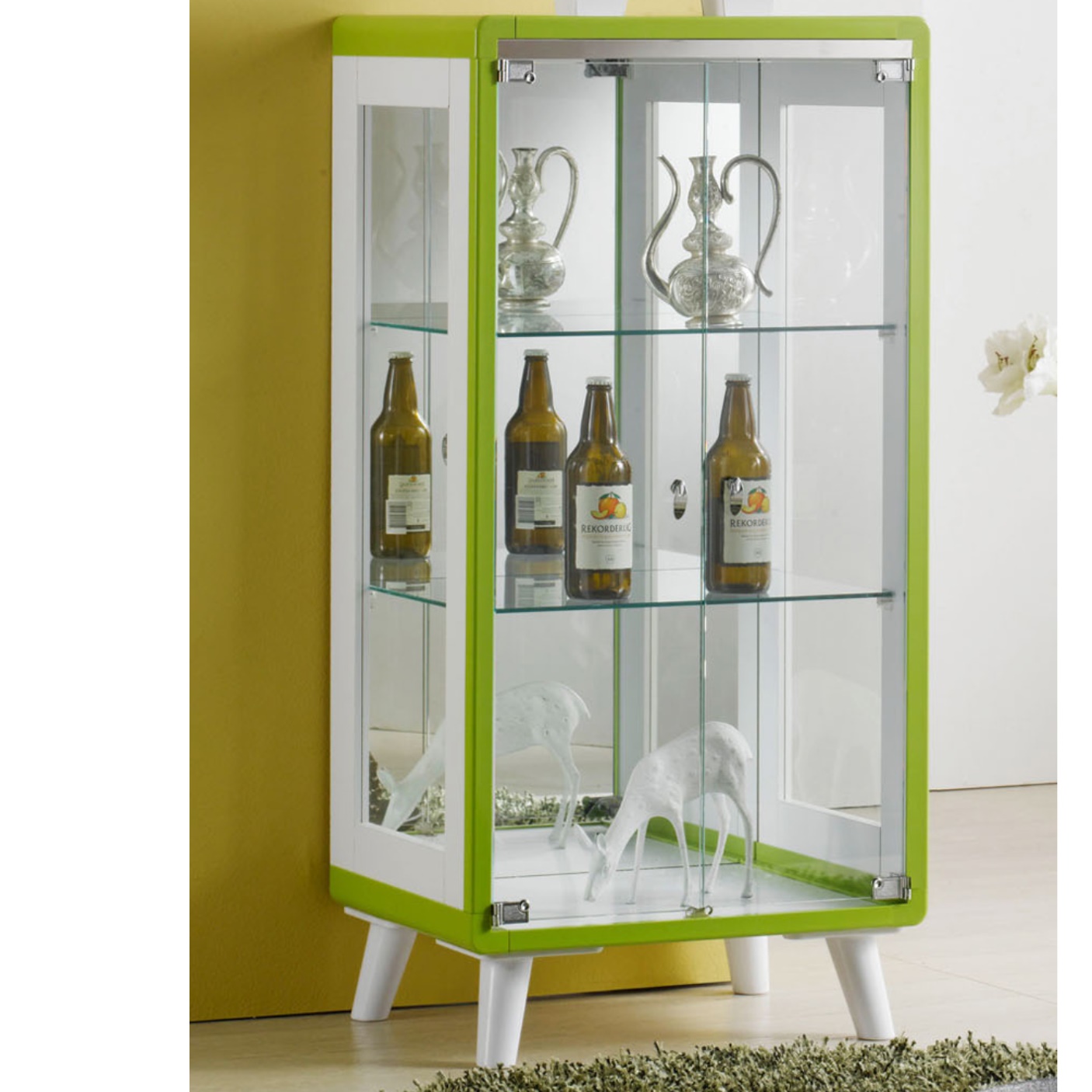 4단 거실 유리장 위스키 장식장 양주 장식장 술 진열장