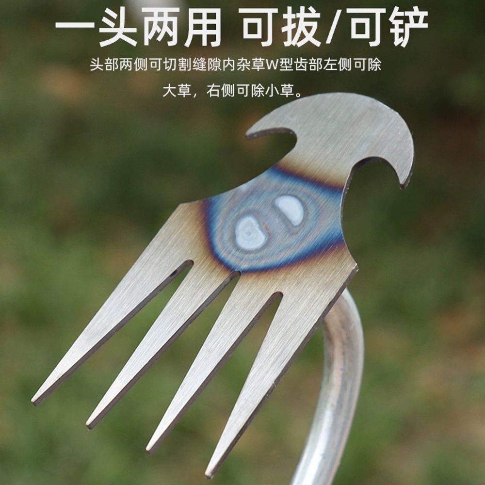 잡초 제거 낫 긴낫 농기구 가지치기 접이식 A. 확장된 5개 이빨 제초 도구구부리지 않음 - 상세 이미지 4