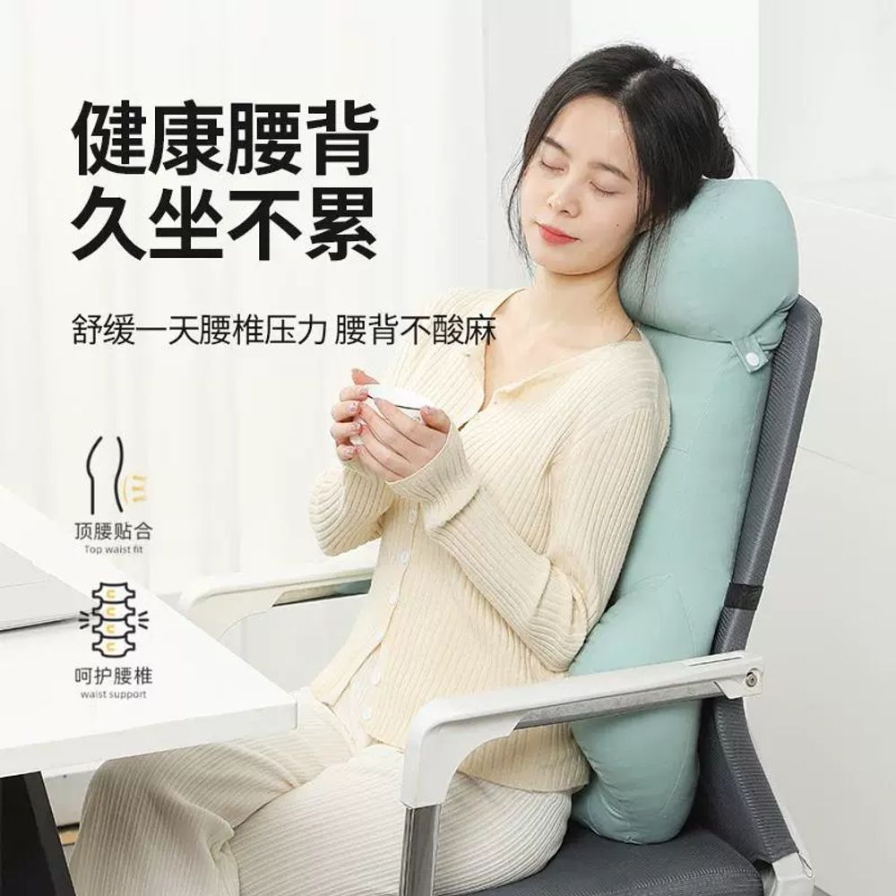 의자 허리 쿠션 토끼 사무실 방석 요추쿠션 의자허리쿠션 A. 짙은 재 - 상세 이미지 3