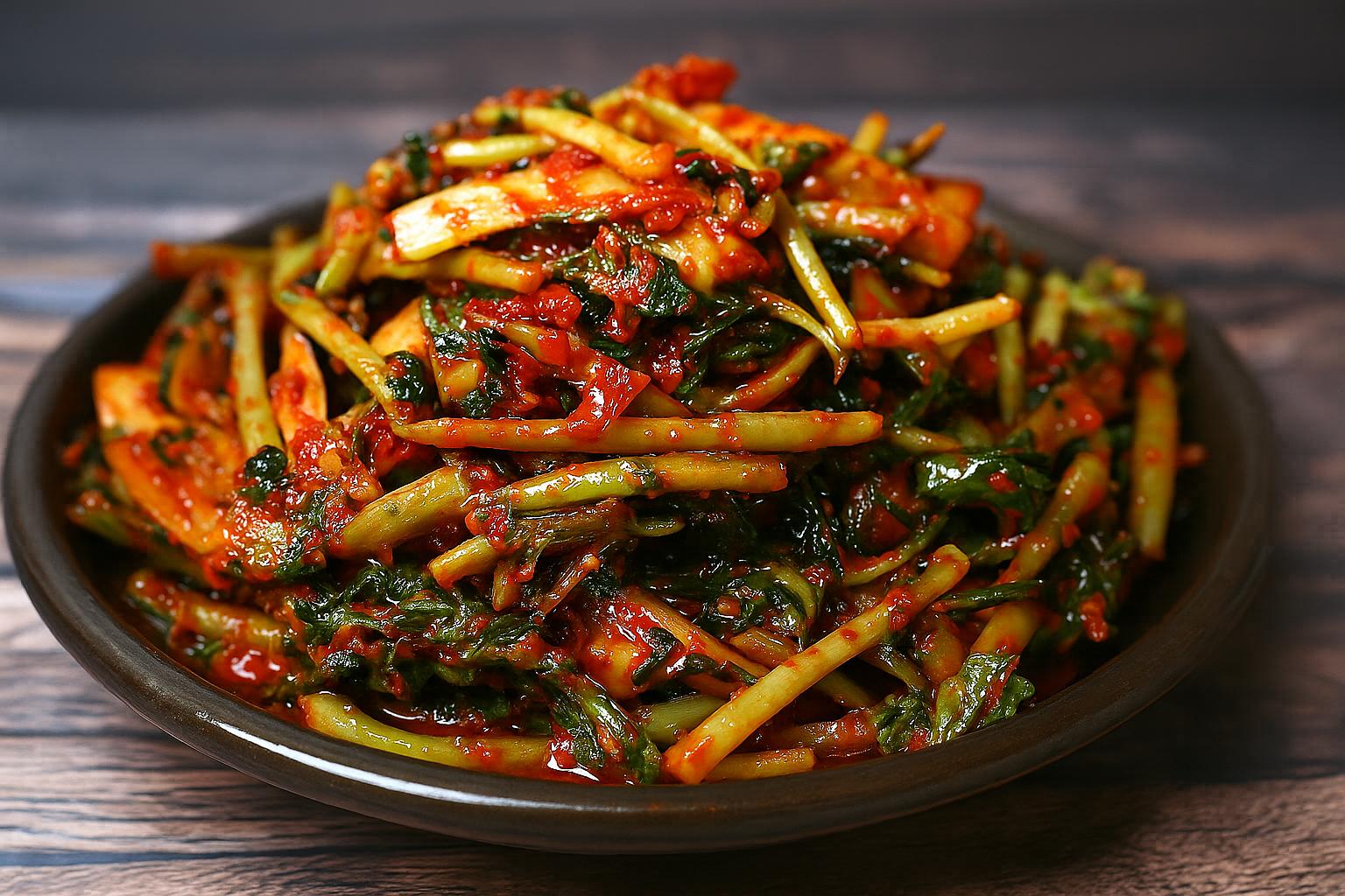 핵폭탄김치 열무 얼갈이 매운 실비 불김치 1kg, 1개