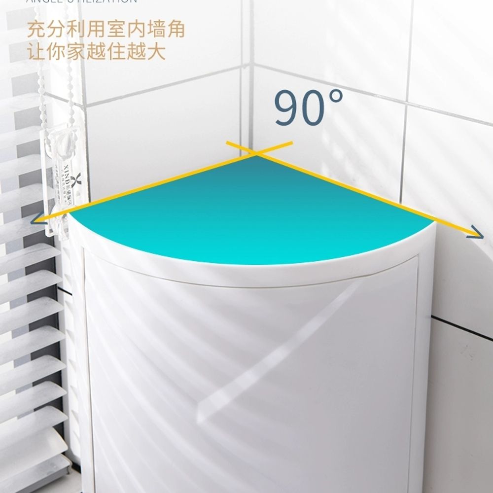 3단 싱크대코너장 주방 1층 정리대 화이트 코너선반 A. 흰색 트럼펫 1 레이어배달 도구 - 상세 이미지 2