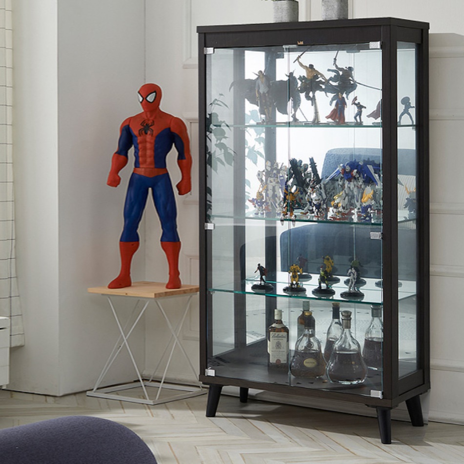 4단 거실 유리장 위스키 장식장 양주 장식장 술 진열장