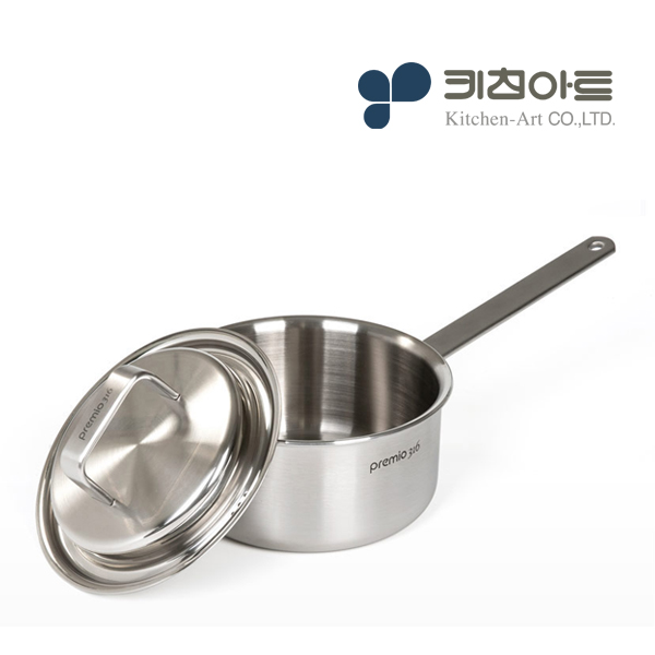 키친아트 316 통5중 스텐 인덕션 편수냄비 이유식냄비 16cm - 상품 이미지