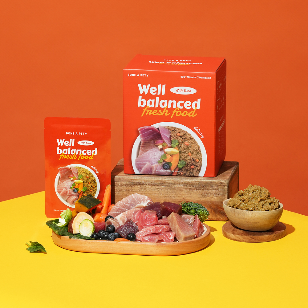 본아페티 웰밸런스드 강아지 화식 눈물자국 참치 자연식 사료 눈+눈물, 80g, 10개