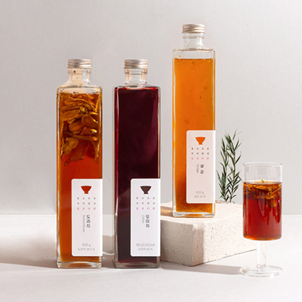 쌍계명차 허니플라워 배도라지 생강청 도라지청 오미자청 670g