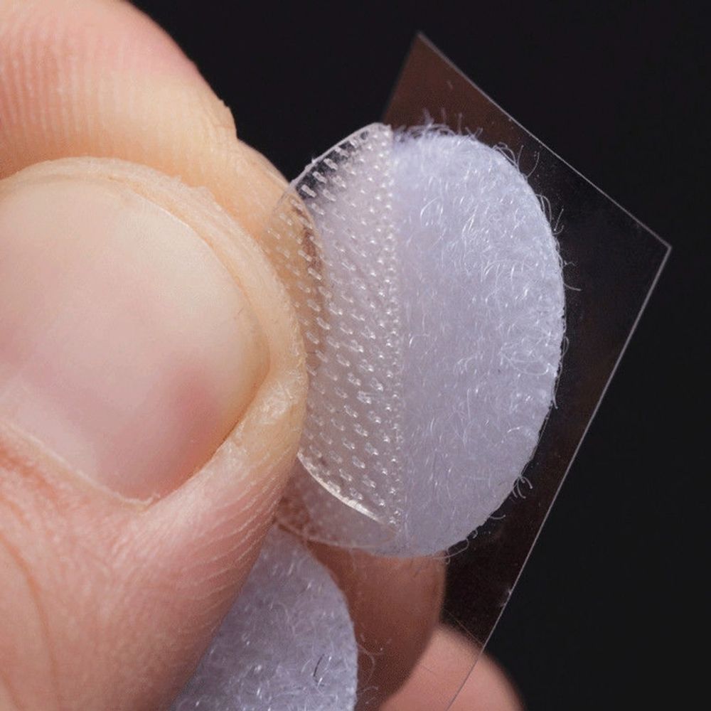 수제 투명 원형벨크로 까슬이 테이프 원형 벨크로 도 A. 1.0cm 흰색 투명 1000 쌍 - 상세 이미지 5
