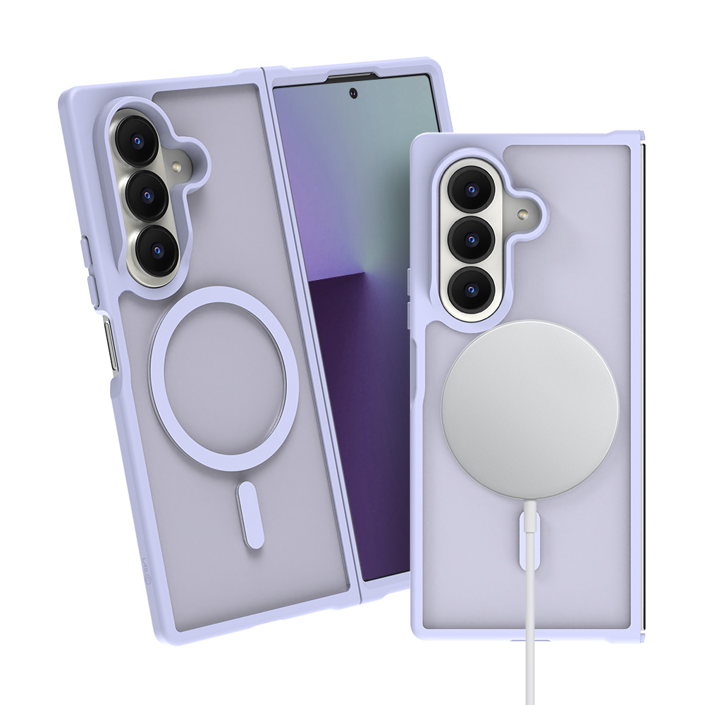 랩씨 맥세이프 마그넷 케이스 지문방지 강력한 자력 매트라벤더, 갤럭시Z 폴드7