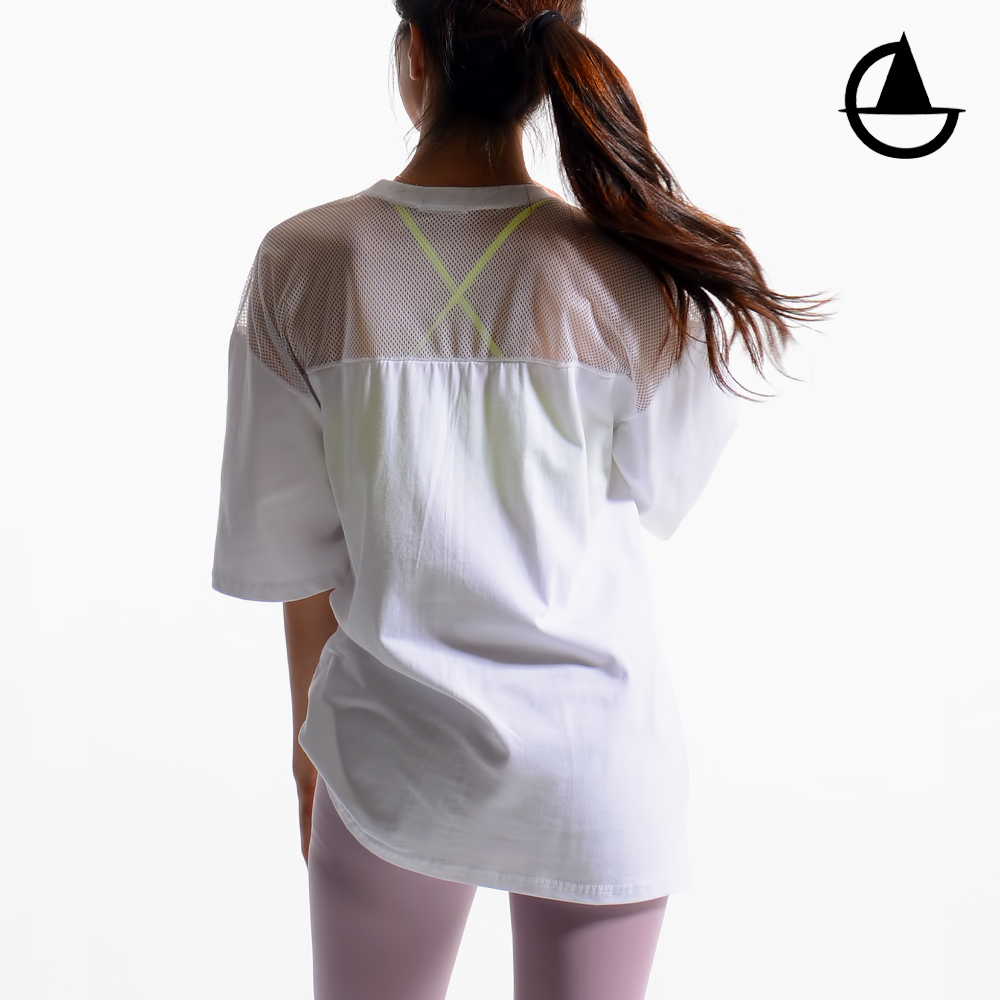 그리니치 럭비 메쉬 커버업 힙커버 오버사이즈티 요가복 - 상세 이미지 4