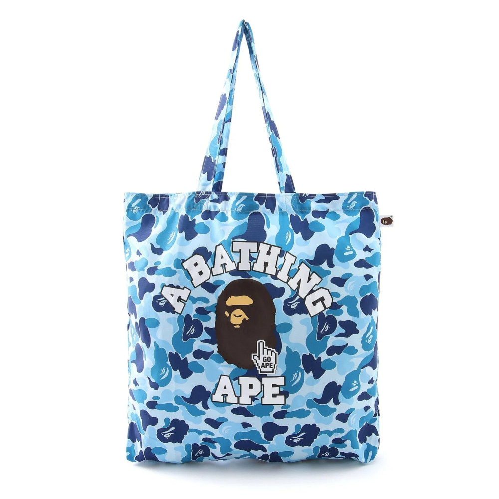 베이프 카모 토트백 GO APE POINTER COLLEGE 남녀공용 데일리백 A4 수납