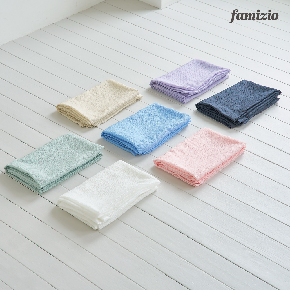 파미지오 국내생산 가벼운 스노우 시어서커이불 7color