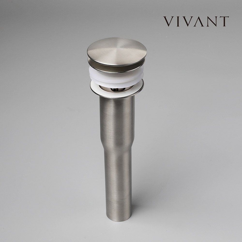 비반트VIVANT 스탠자동폽업 실버 기본형 PU01 긴버전 PU01L 세면대 물마개 기리깡 - 상품 이미지