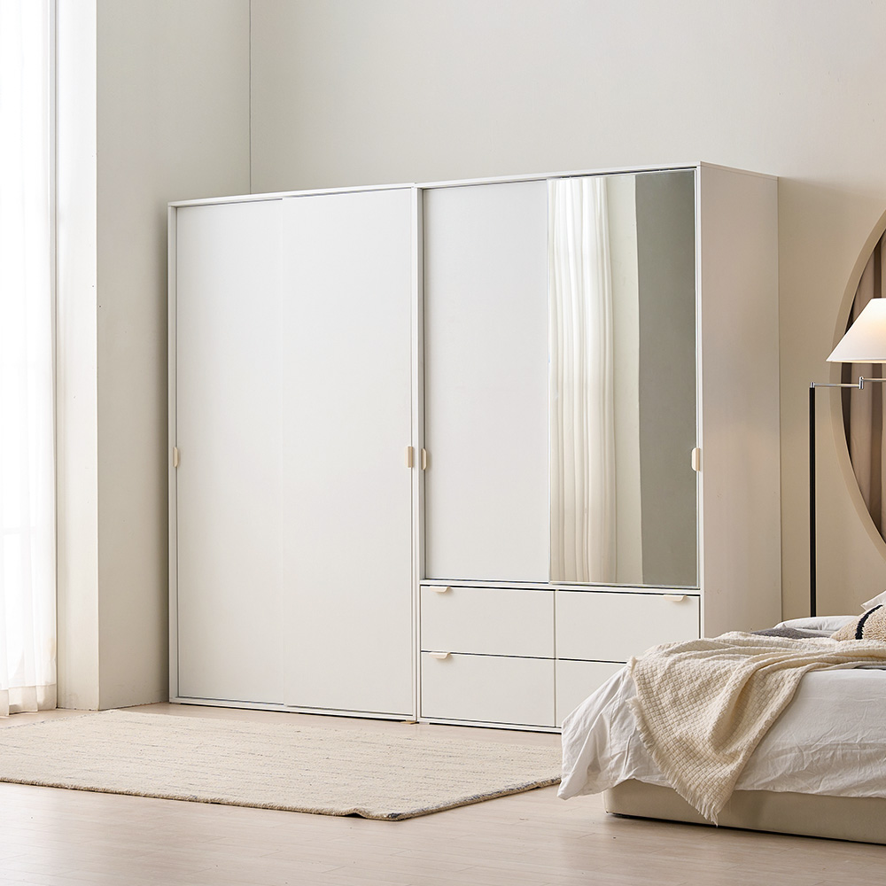 바스포르 레이나 600 화장대 라운드 무드등 거울 수납화장대