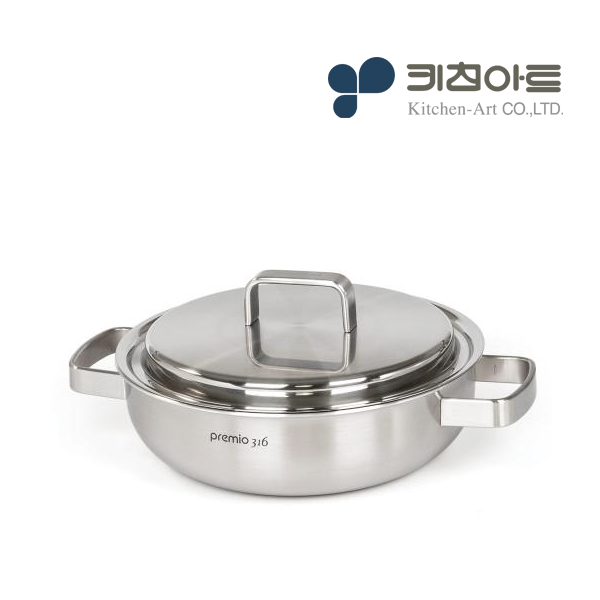 키친아트 316 통5중 스텐 인덕션 전골냄비 24cm - 상품 이미지