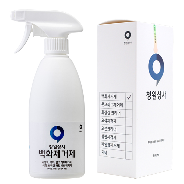 청원상사 선물 백화제거제 500ml 1개 시멘트제거제 석회 자동차 제거 타일 벽돌