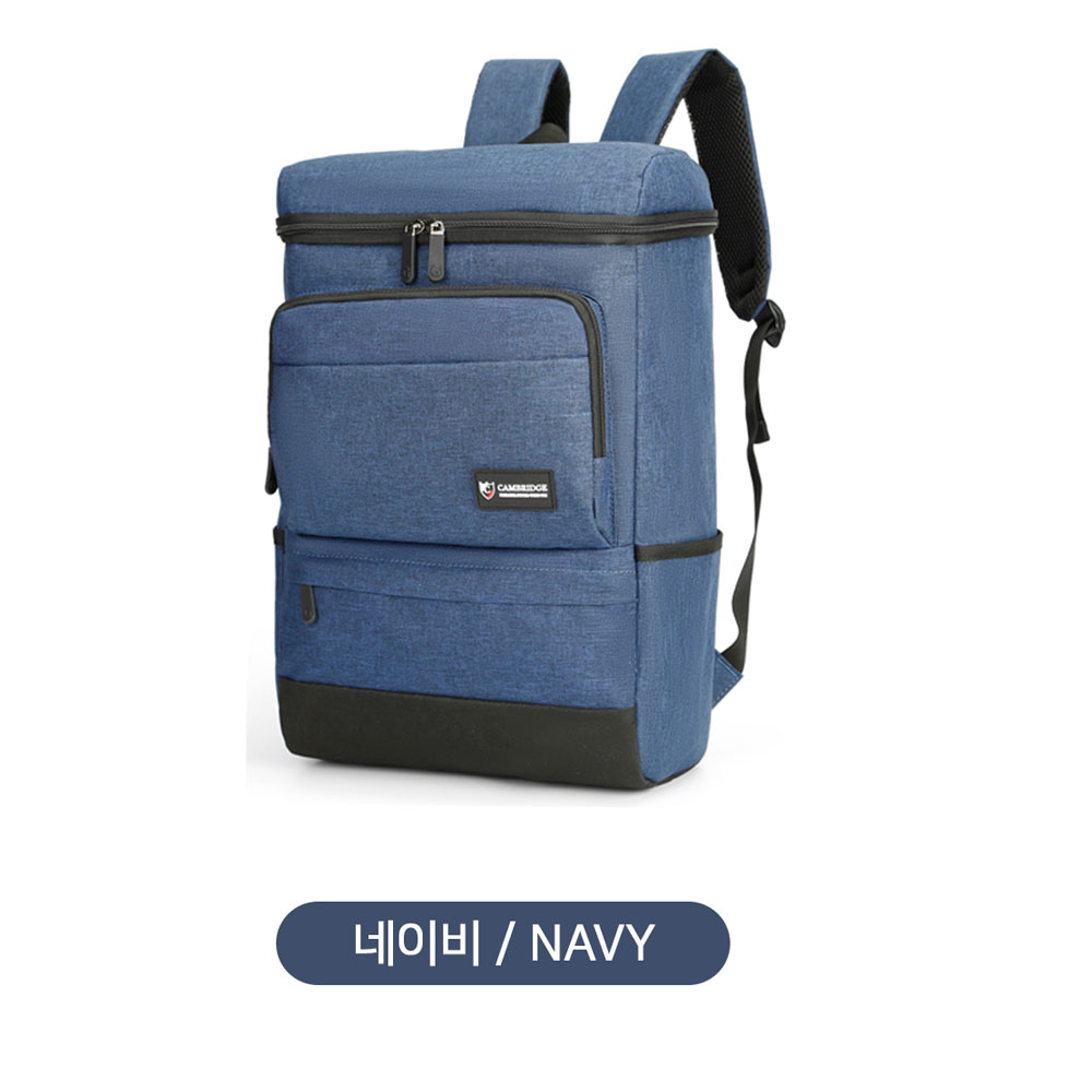 남자 대학생 직장인 데일리 백팩 여행 상단개폐형 탑지퍼 캐주얼 중형 스퀘어 백팩 가방 - 상세 이미지 4