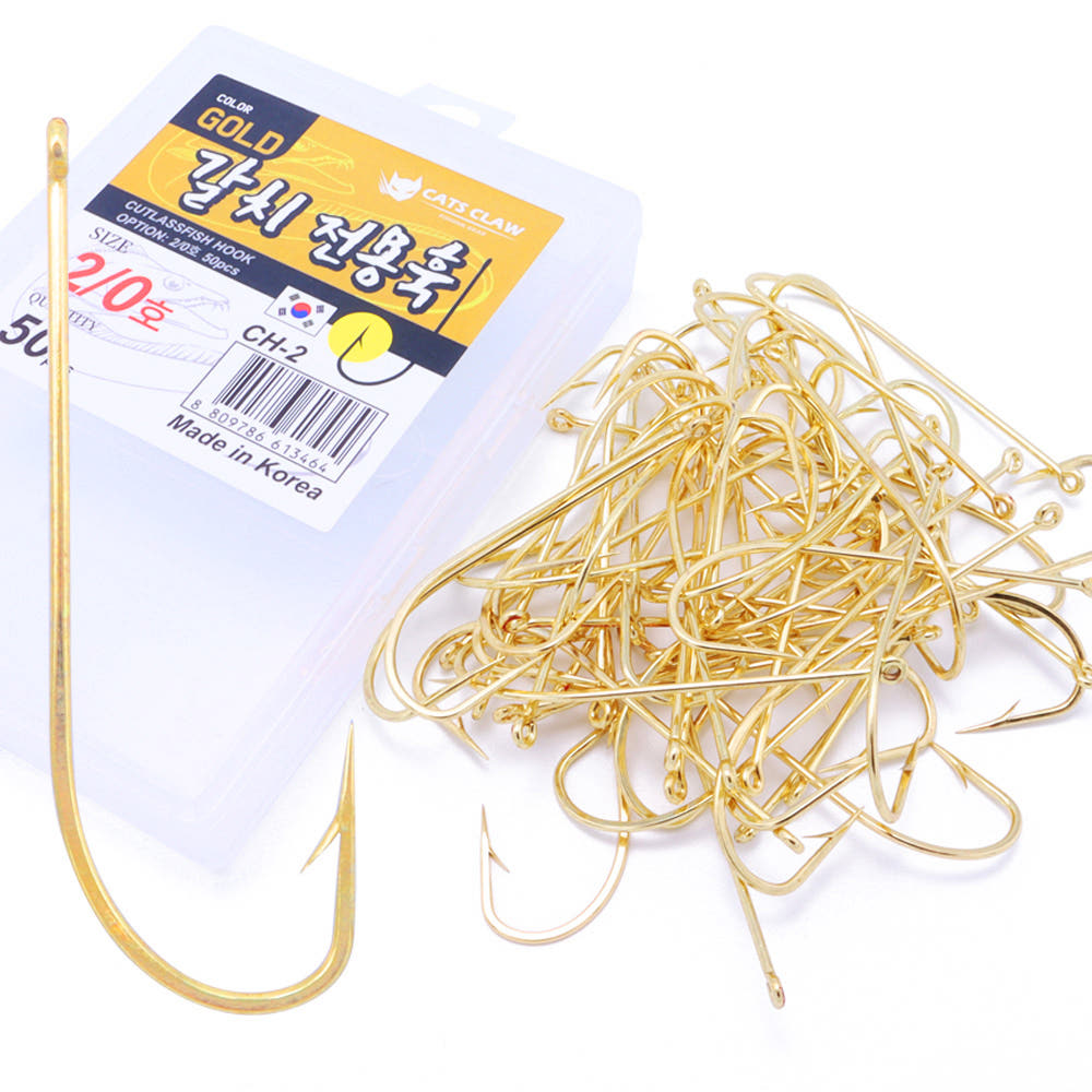 캣츠크로우 갈치바늘 벌크 덕용 1/0 금바늘 금침 텐빈