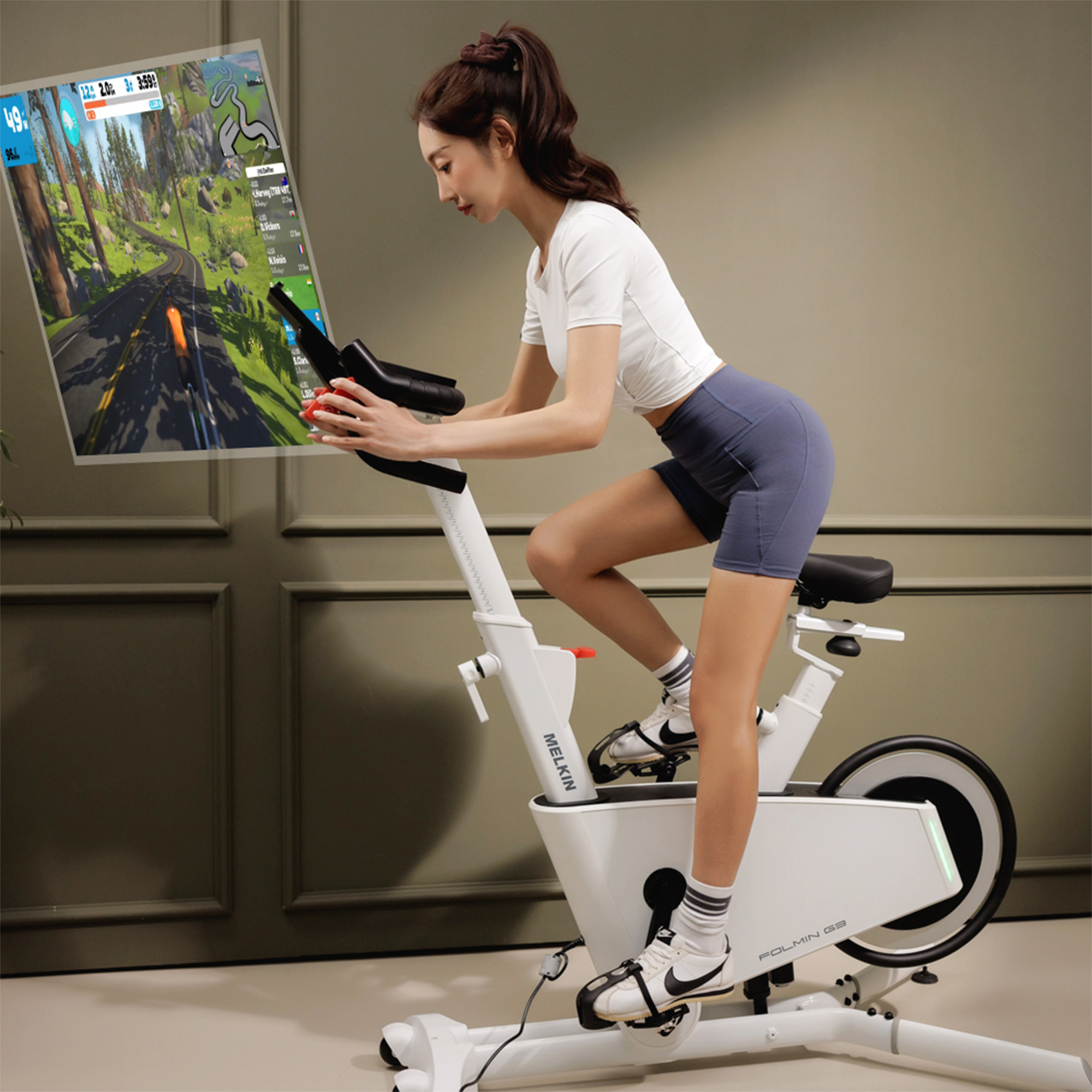 멜킨 실내자전거 G3 폴민 인클라인바이크 PMS 스핀 즈위프트 ERG 스마트 게임 싸이클