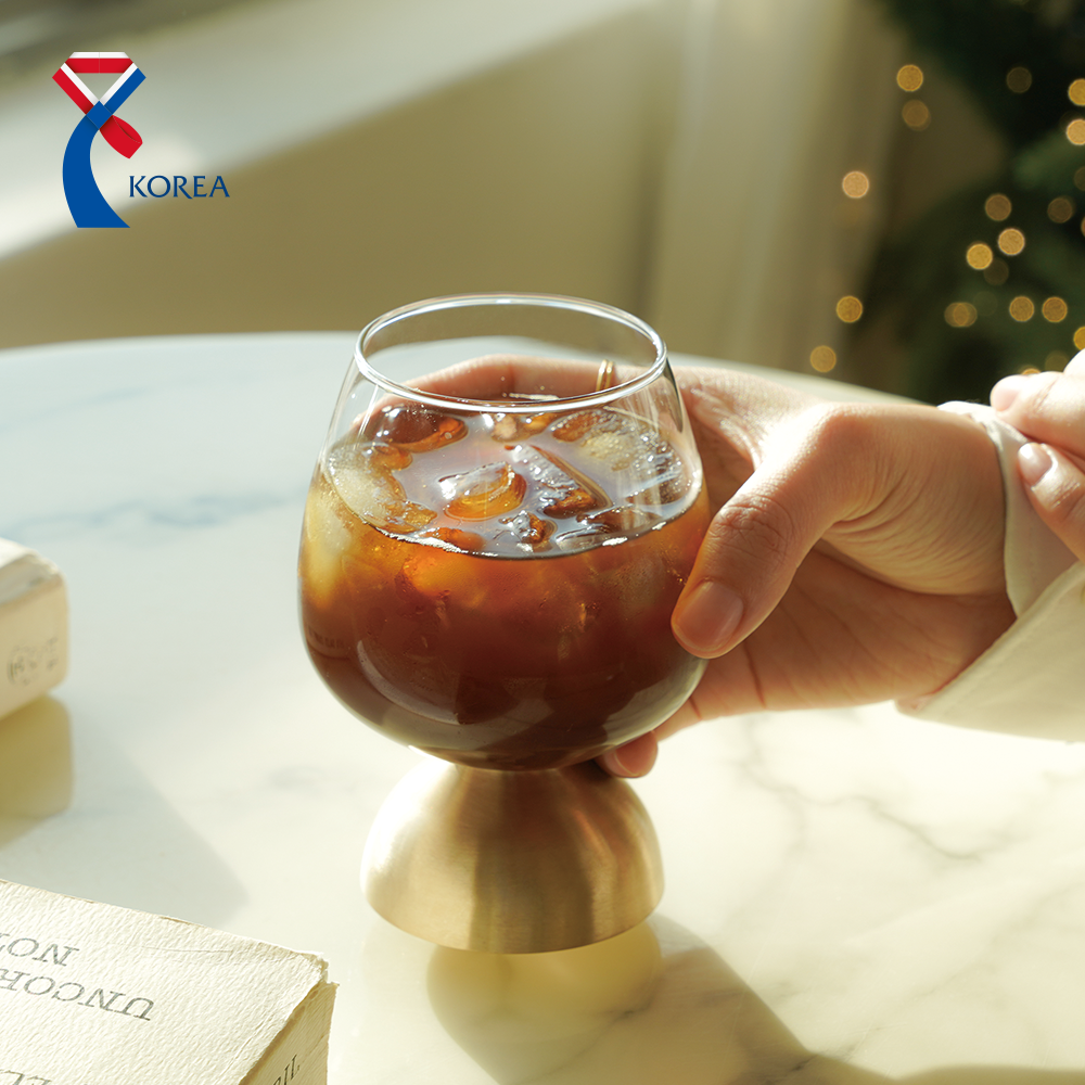 거창유기 방짜 글라스 글라유 고블렛 꼬냑 와인 온더락 유리 잔 1P