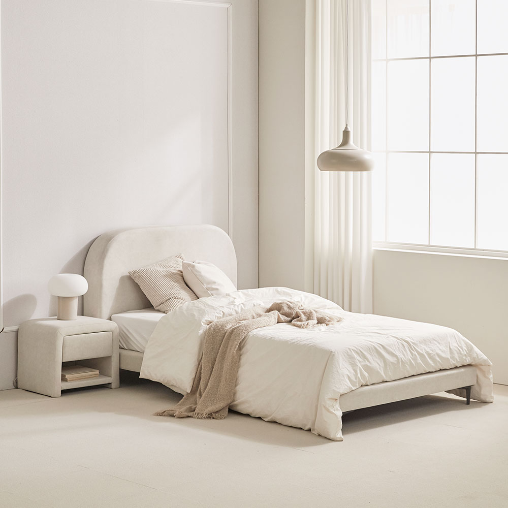 바스포르 몽글 저상형 아쿠아텍스 패브릭 호텔 낮은 침대프레임 SS 다리제외