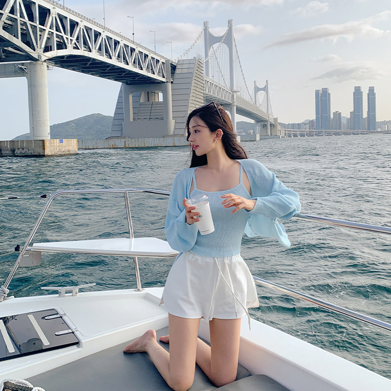 로아니 골지 슬리브리스 루즈핏 가디건 세트 st2926 이미지 7