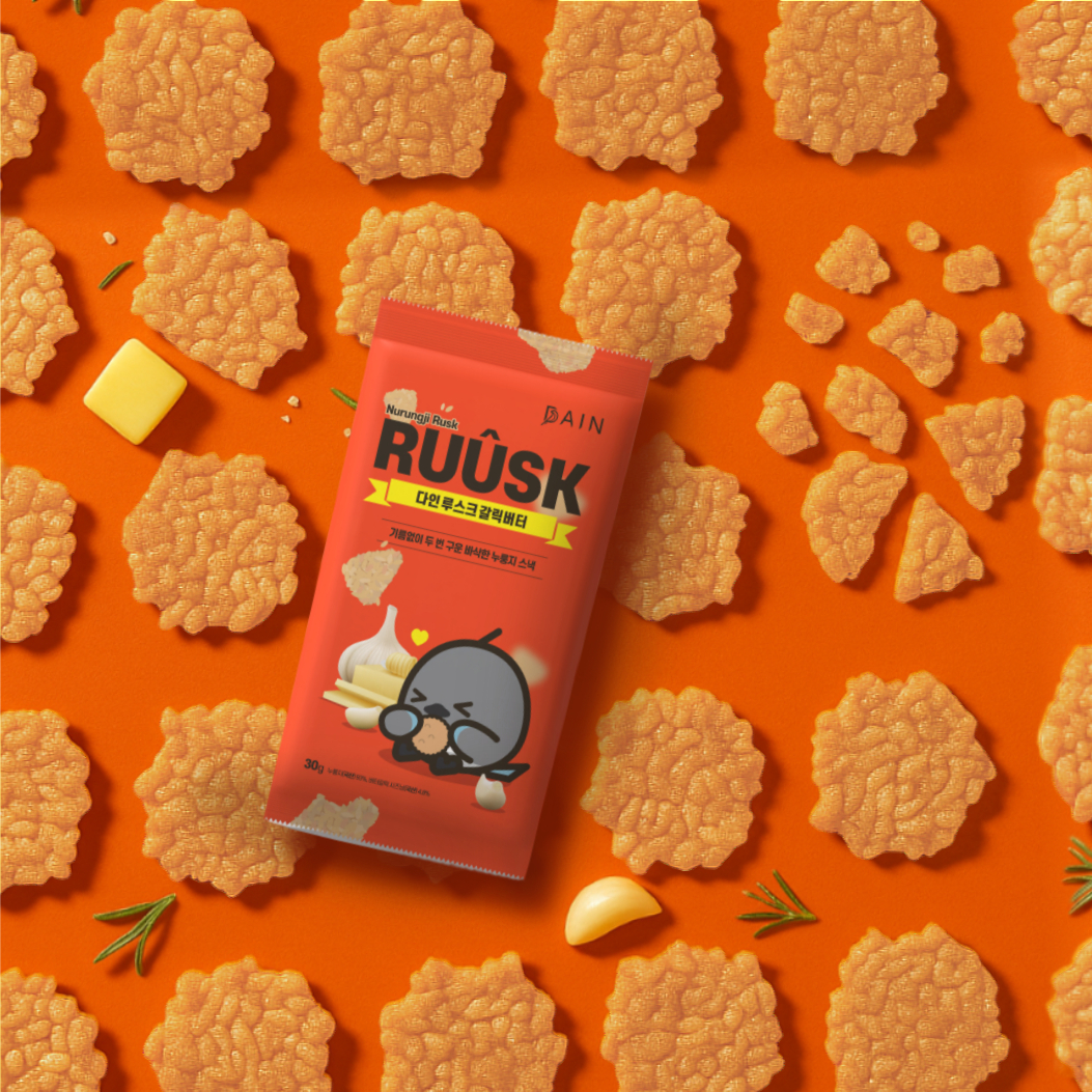 다인 루스크 갈릭버터 누룽지 포켓 ruusk 30g, 8개입, 1개