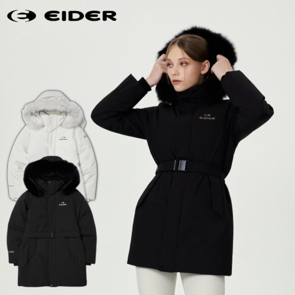 아이더 캐시미어 여성 미들기장 구스 다운 겨울 경량 패딩 점퍼