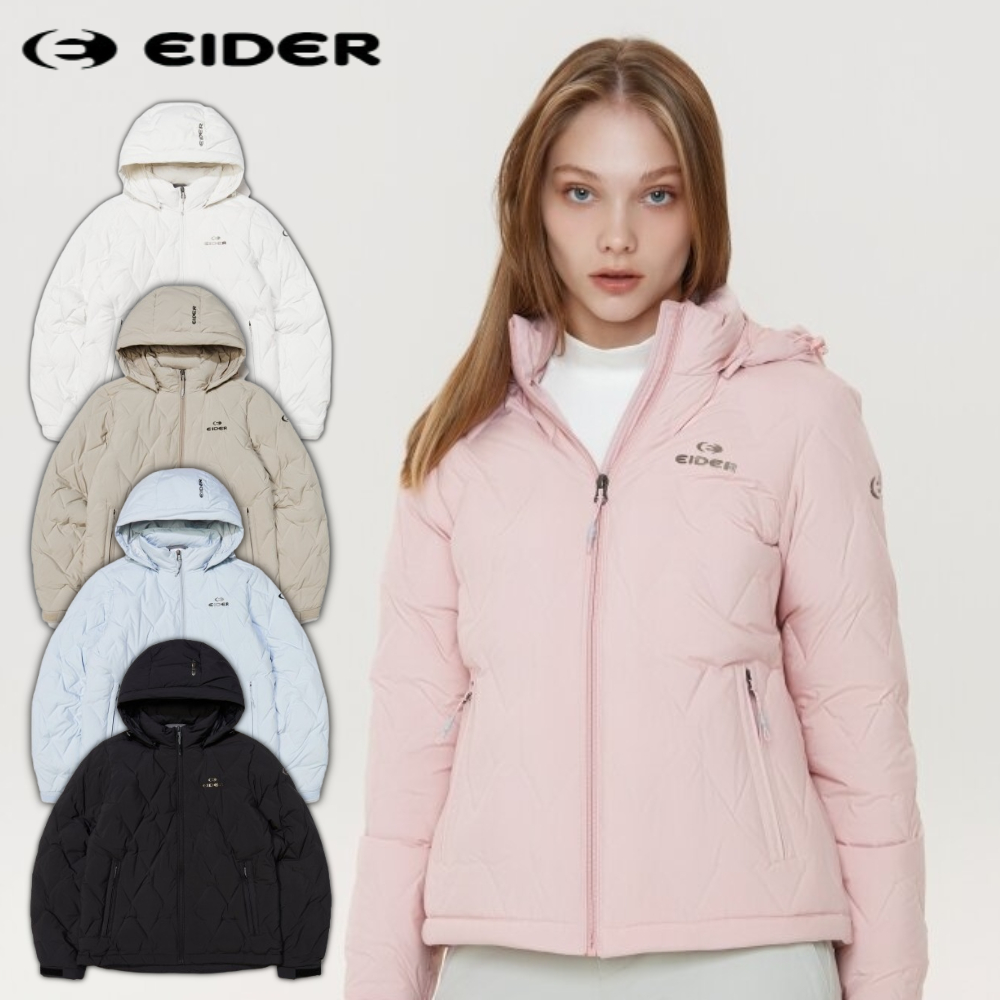 아이더 여성 구스 다운 겨울 후드 경량 패딩 자켓