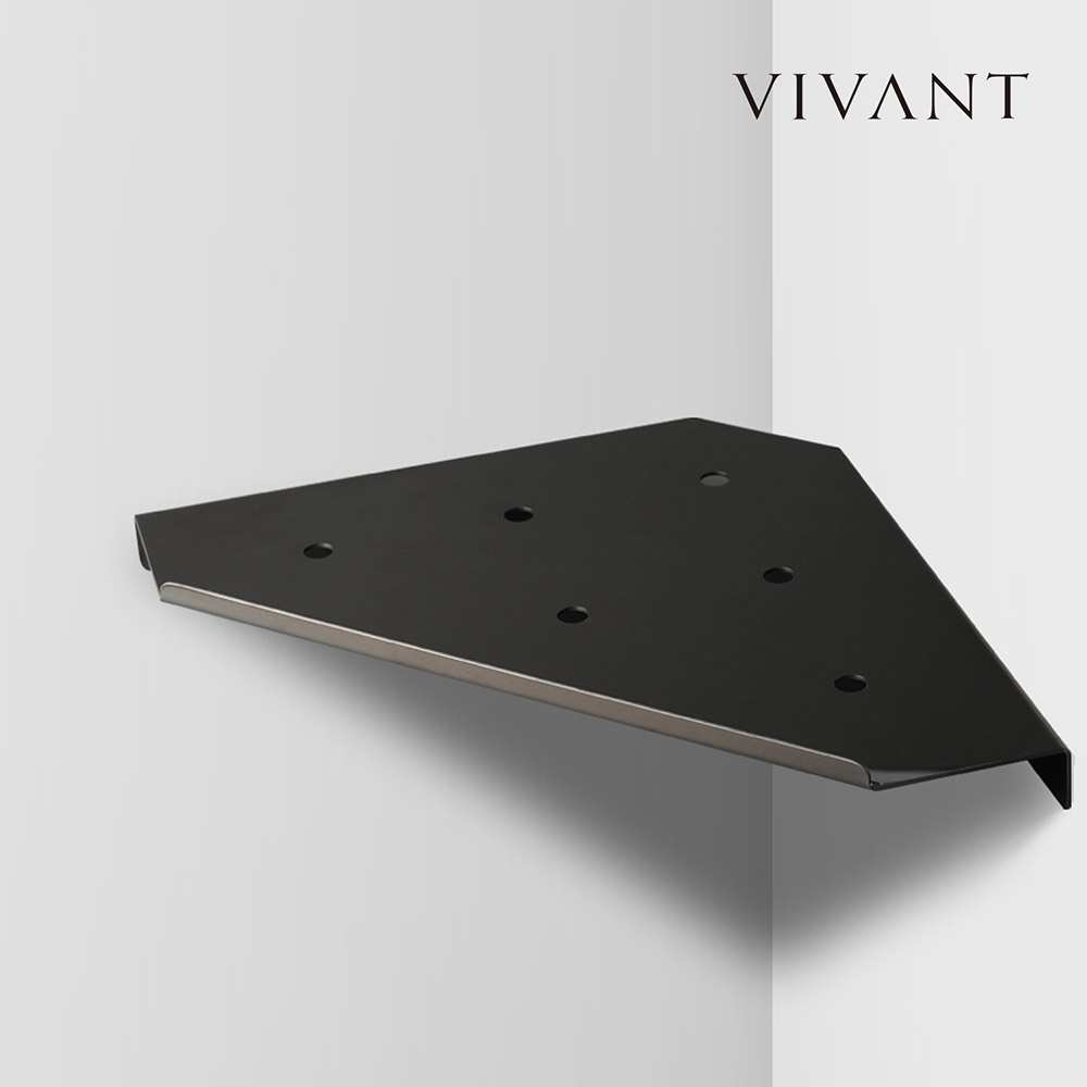 비반트 VIVANT 코너선반 TC051 CB콜드블랙 욕실화장실 모서리받침대 공간활용 - 상품 이미지