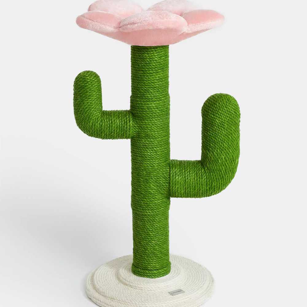 고양이 선인장 스크래쳐 귀여운 디자인 캣타워 기둥 선인장(45x45x105cm) - 상품 이미지