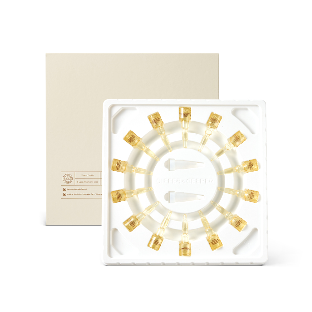 [매니아팩] 디퍼앤디퍼 브라이트닝 토닝 스킨 부스터 미백 항산화 펩타이드 2ml x 14개