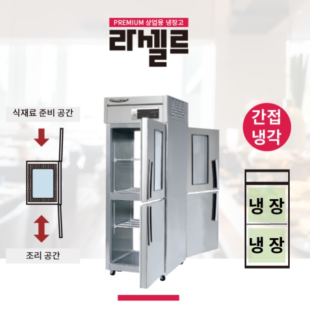 학교급식실 양문형냉장고 대형조리실 앞뒤오픈 25박스냉장고 - 상세 이미지 4