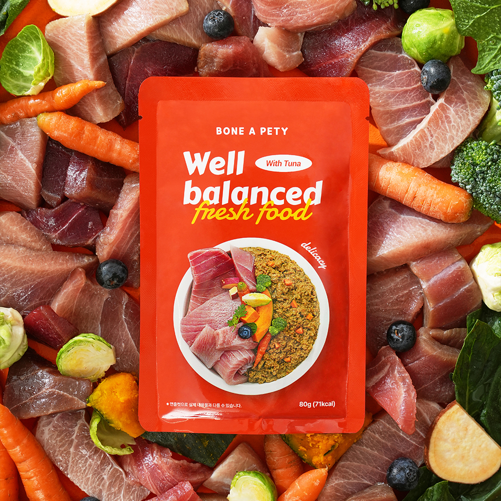 본아페티 웰밸런스드 강아지 화식 눈물자국 참치 자연식 사료 눈+눈물, 80g, 10개