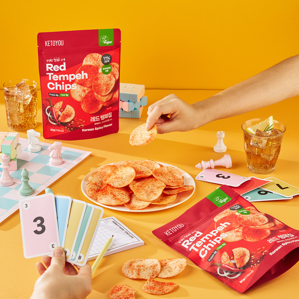 레드 템페칩 프리미엄 단백질스낵 저당간식 글루텐프리 건강간식