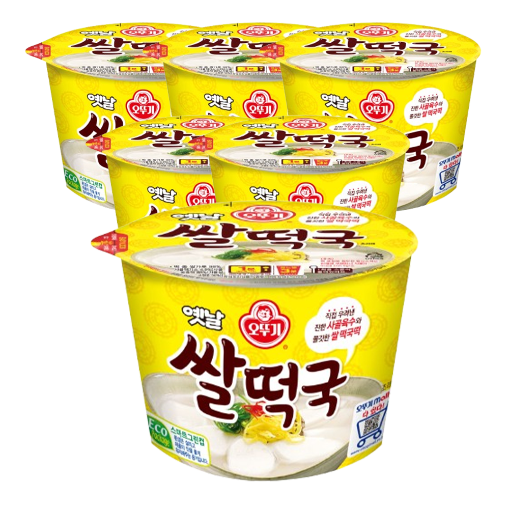 오뚜기 옛날 쌀떡국 용기 166.6g 6개 - 상품 이미지