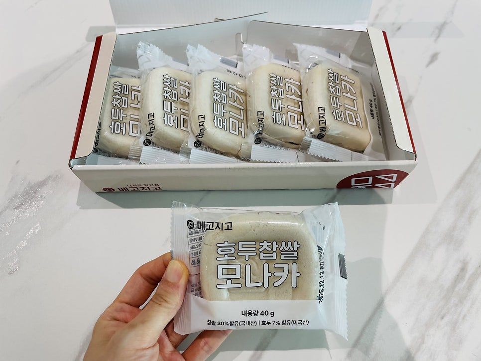 호두듬뿍 찹쌀 모나카 1상자 (40g x 6봉) - 상세 이미지 5