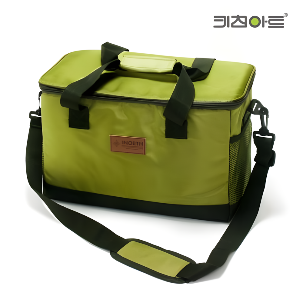 아이스 쿨러백 보냉백 아이스박스 가방 소프트쿨러 피크닉 15L, 키친아트 그린