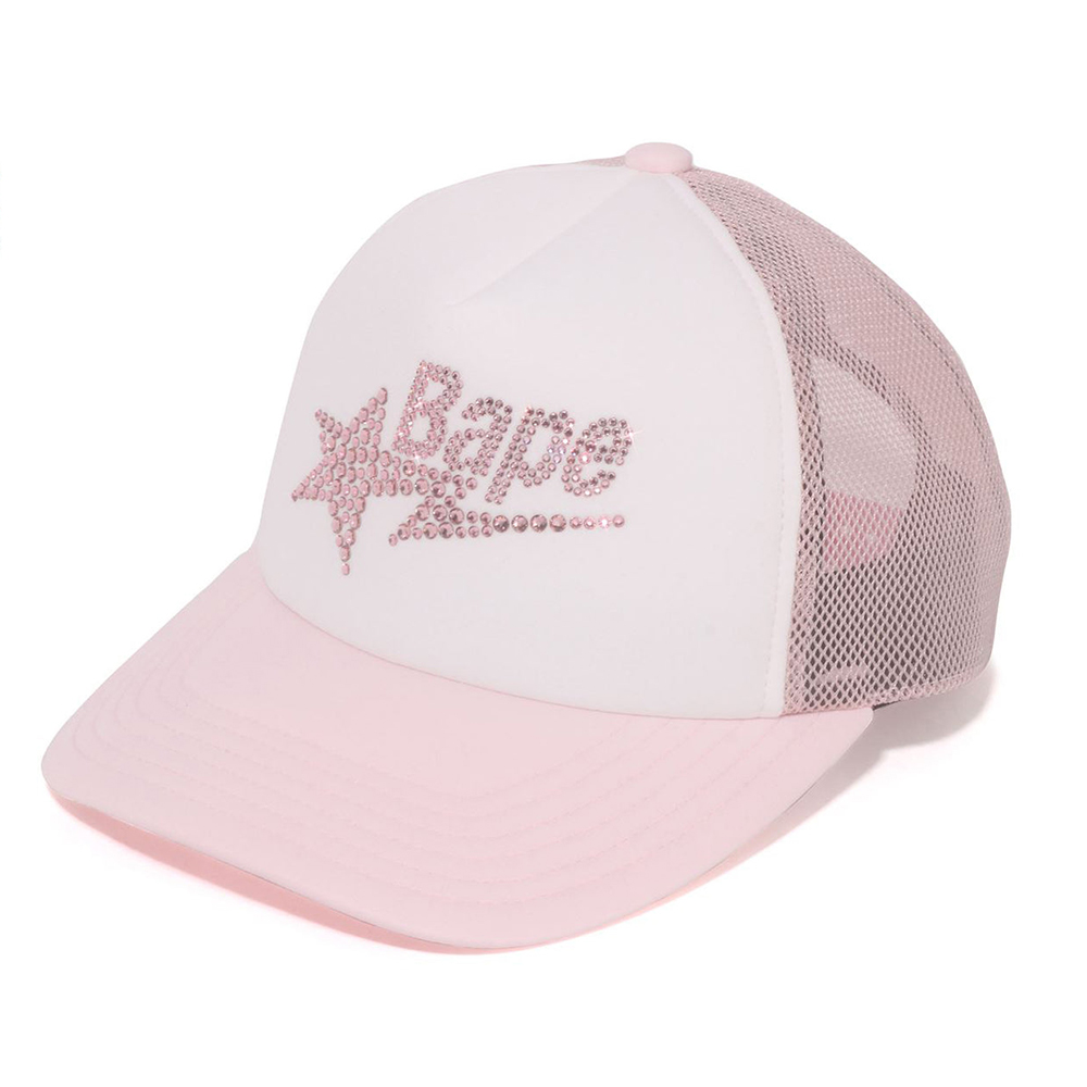 베이프 우먼즈 모자 CRYSTAL STONE STA LOGO MESH CAP 1L80-280-002 - 상세 이미지 3