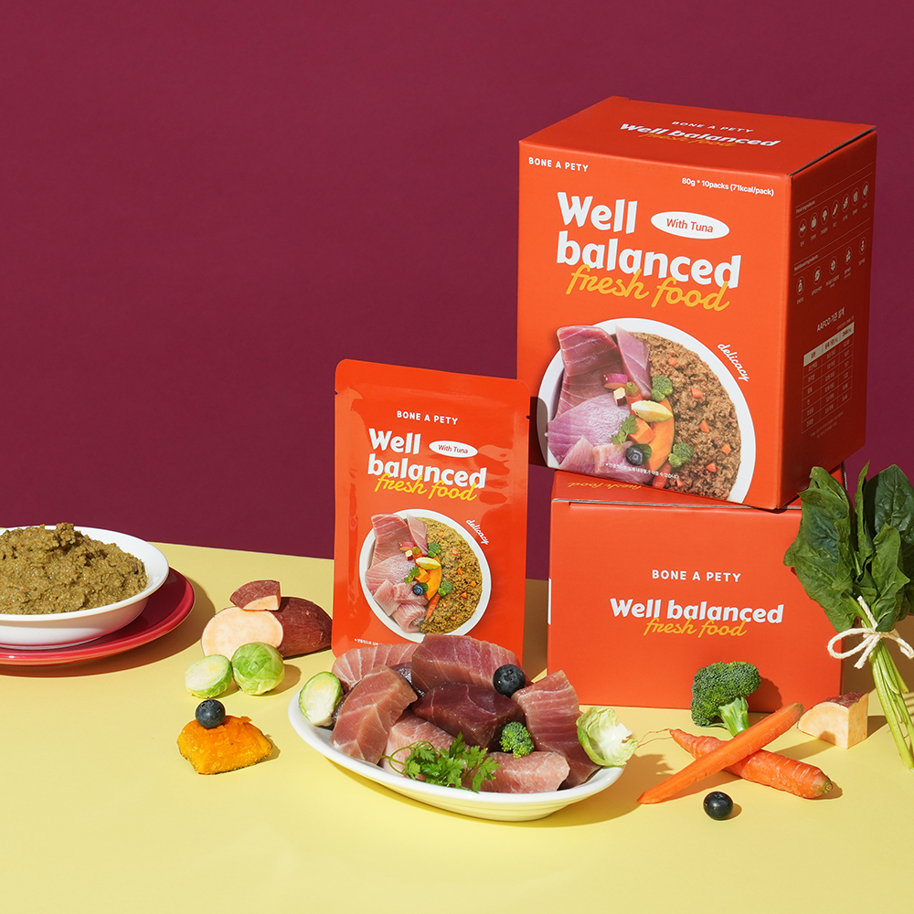 본아페티 웰밸런스드 강아지 화식 눈물자국 참치 자연식 사료 눈+눈물, 80g, 10개