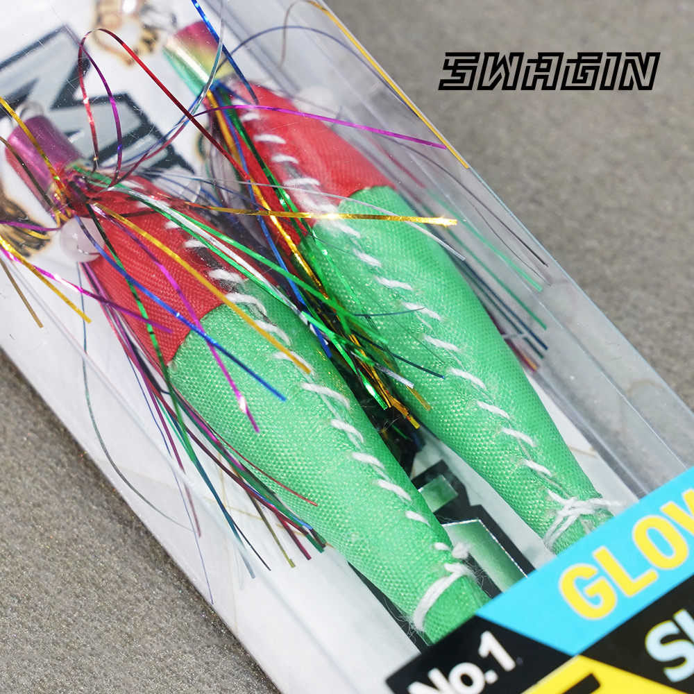 백경 SG-526 미니 틴셀 에기 2개입 쭈꾸미 갑오징어 1번, 85mm