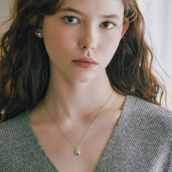 [바이이에르] [925 silver] Egg ball necklace (Silver) BH7N40706W9450 - 상세 이미지 4