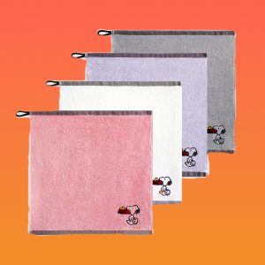 송월 스누피 블럭블랙34 손수건 고리 미니 타올 어린이집 주방 캐릭터